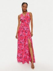 Morgan Sukienka letnia 241-RORAL.F Różowy Regular Fit. Czerwone sukienki damskie Morgan, na lato, bez wzorów, z syntetyku, bez kołnierzyka, bez ramiączek. Za 539.99 zł.