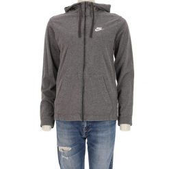 Nike bluza damska z kapturem zapinana na zamek szara. Szare bluzy damskie Nike, l, bez wzorów, z materiału, z kapturem. Za 114.98 zł.