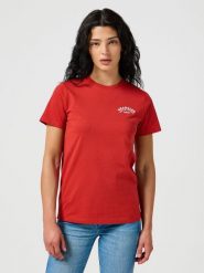 WRANGLER DAMSKA KOSZULKA WRANGLER GRAPHIC TEE KETCHUP 112356431. T-shirty damskie Wrangler, xs, bez wzorów, bez kołnierzyka. Za 89.99 zł.