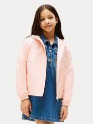 Tommy Hilfiger Wiatrówka Essential KG0KG08580 Różowy Regular Fit. Czerwone kurtki i płaszcze dla dziewczynek Tommy Hilfiger, bez wzorów, z syntetyku, bez kaptura. Za 289.99 zł.