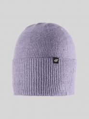 4F Czapka zimowa damska - fioletowa Uniwersalny. Fioletowe czapki i kapelusze damskie 4f, na zimę, z aplikacjami, z dzianiny, klasyczne. Za 49.99 zł.