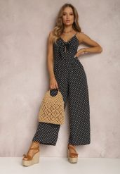 Czarny Kombinezon Phaedrelaia. Czarne sukienki damskie Renee, na imprezę, l, z aplikacjami, z tkaniny, eleganckie, bez kołnierzyka, bez ramiączek, maxi. Za 84.99 zł.