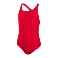 Dziewczęcy jednoczęściowy kostium kąpielowy Speedo Eco+ Medalist. Czerwone stroje kąpielowe dla dziewczynek Speedo, bez wzorów, z materiału. Za 169.00 zł.
