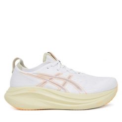 Buty do biegania Asics. Białe buty sportowe męskie Asics, bez zapięcia, do biegania. Za 689.99 zł.