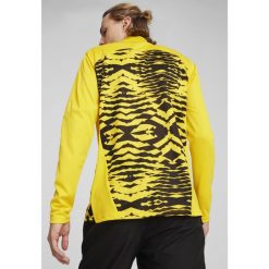 Męska bluza przedmeczowa z zamkiem 1/4 Borussia Dortmund PUMA. Czarne bluzy męskie Puma, m, bez wzorów, bez kaptura, do piłki nożnej. W wyprzedaży za 314.00 zł.