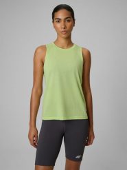 4F Koszulka do biegania regular szybkoschnąca damska - żółta XL. Żółte t-shirty damskie 4f, xl, bez wzorów, bez kołnierzyka. Za 99.99 zł.