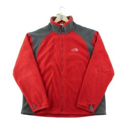 Second life - Kurtka polarowa męska z wysokim kołnierzem - Stan bardzo dobry. Czerwone kurtki męskie The North Face, l, bez wzorów, z materiału, trekkingowe. Za 207.36 zł.