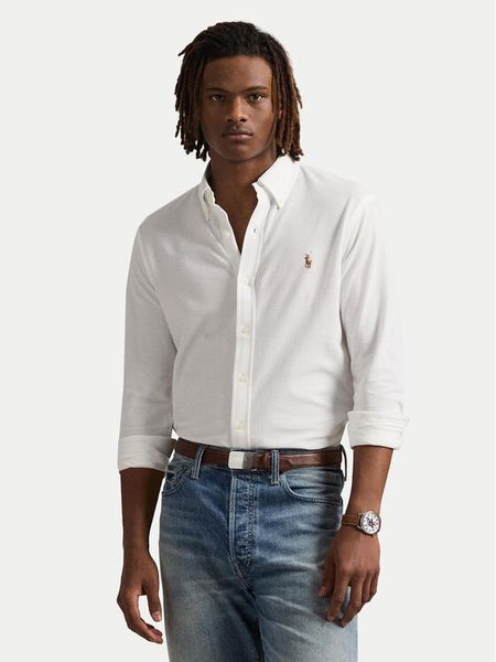 Polo Ralph Lauren Koszula 710979488003 Biały Regular Fit. Białe koszule męskie Polo Ralph Lauren, m, bez wzorów, z bawełny, bez kołnierzyka, bez ramiączek. Za 569.99 zł.