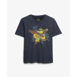 Koszulka damska z luźnym krojem i wzorem Superdry Biker Rock. Czarne koszulki sportowe damskie Superdry., bez wzorów, bez kołnierzyka, bez ramiączek. Za 131.05 zł.