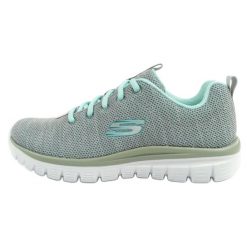Buty Skechers Graceful Twisted Fortune 12614/GYMN szare. Szare obuwie sportowe damskie bez wzorów, z materiału. Za 414.66 zł.