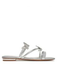 Aldo Klapki Flyhigh 13966745 Srebrny. Szare klapki damskie Aldo, bez wzorów, ze skóry, bez obcasa. Za 209.99 zł.