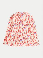 Mini Rodini Bluzka Fuchsia 2472012442 Kolorowy Regular Fit. Różowe bluzki dla dziewczynek Mini Rodini, bez wzorów, z bawełny, bez ramiączek. Za 109.99 zł.