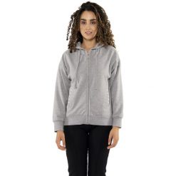 Bluza z bawełna z kaptur na czas wolny na co dzień. Szare bluzy damskie LEONE 1947 APPAREL, bez wzorów, z bawełny, bez kaptura, na fitness i siłownię. W wyprzedaży za 191.56 zł.