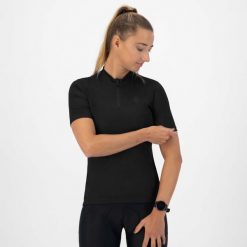 Koszulka rowerowa damska Rogelli CORE. Czarne obuwie sportowe damskie Rogelli, bez wzorów, rowerowe. Za 154.00 zł.