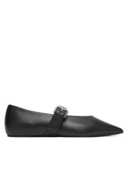 Weekend Max Mara Baleriny 2615521054650 Czarny. Czarne baleriny damskie Weekend Max Mara, bez wzorów, ze skóry, bez obcasa. Za 1,469.00 zł.