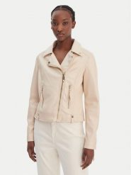 Rinascimento Kurtka z imitacji skóry CFC0124666003 Beżowy Regular Fit. Brązowe kurtki damskie Rinascimento, xs, bez wzorów, ze skóry, bez kaptura. Za 469.99 zł.