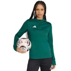 Bluza damska adidas Entrada 26 Training Top. Zielone bluzy damskie Adidas, bez wzorów, z materiału, bez kaptura, na fitness i siłownię, climacool (adidas). Za 121.99 zł.