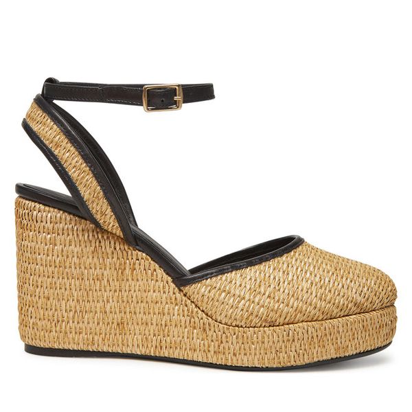 Espadryle Castañer. Czarne sandały damskie Castañer, bez wzorów, bez obcasa, bez zapięcia. Za 669.99 zł.