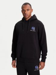 KARL LAGERFELD Bluza 705111 553904 Czarny Loose Fit. Czarne bluzy męskie KARL LAGERFELD, l, bez wzorów, z bawełny, bez kaptura. Za 769.99 zł.