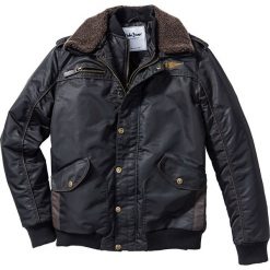 Kurtka ze sztucznym futerkiem Regular Fit bonprix czarny. Kurtki męskie bonprix. Za 119.99 zł.