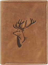 Wild Skórzany męski portfel Wild ANIMALS N4-CHM DEER NoSize. Portfele męskie Wild, bez wzorów. Za 96.19 zł.