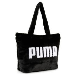 Torba na zakupy damska Puma UP FAUX FUR 09171201. Czarne torebki shopper damskie Puma, bez wzorów, biznesowe, duże, bez dodatków. Za 165.89 zł.