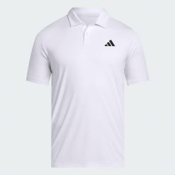 Koszulka Club Tennis Polo. Białe koszulki polo męskie Adidas, l, bez wzorów, z dzianiny, bez kołnierzyka, bez ramiączek, tenisowe. Za 179.00 zł.