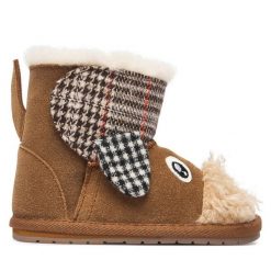 Śniegowce EMU Australia. Brązowe buty zimowe chłopięce Emu Australia, bez wzorów, bez zapięcia. Za 254.99 zł.