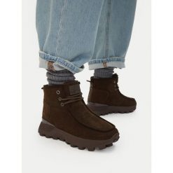 Trzewiki G-Star. Brązowe botki damskie G-Star, retro, bez obcasa, na płaskiej podeszwie, bez zapięcia. Za 329.99 zł.