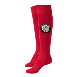 Podkolanówki do jazdy konnej Doctor Horse Riding. Czerwone skarpety damskie DOCTOR HORSE, bez wzorów. Za 60.00 zł.