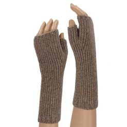 Długie rękawiczki bez palców damskie Fashion Dark Taupe. Brązowe rękawiczki damskie Sarlini, na jesień, bez wzorów, z elastanu, biznesowe. Za 132.80 zł.