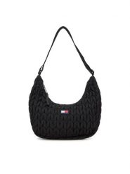 Tommy Jeans Torebka Tjw Urban Quilted AW0AW17546 Czarny. Czarne listonoszki damskie Tommy Jeans, bez wzorów, z jeansu, bez dodatków. Za 299.99 zł.