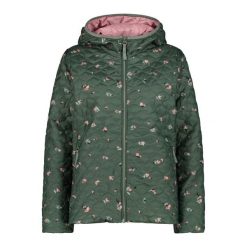 Kurtka puchowa damska z odpinanym kapturem CMP. Czerwone kurtki sportowe damskie CMP, bez wzorów, z puchu, trekkingowe. Za 422.85 zł.