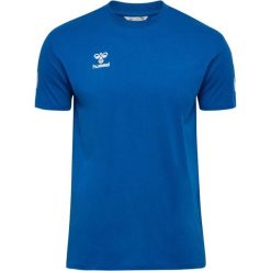 Koszulka Hummel Go 2.0 Chevron. Niebieskie koszulki sportowe męskie Hummel, bez wzorów, bez kołnierzyka, bez ramiączek, do piłki nożnej. Za 157.50 zł.