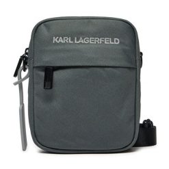 Saszetka KARL LAGERFELD. Szare saszetki męskie KARL LAGERFELD, młodzieżowe, małe. Za 389.99 zł.
