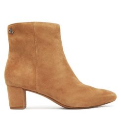 Botki LAUREN RALPH LAUREN. Brązowe botki damskie Lauren Ralph Lauren, bez obcasa, na słupku, bez zapięcia. Za 769.99 zł.