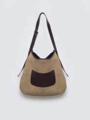 Torebka damska ze skóry naturalnej zamszowej beżowa Singaro 801. Brązowe plecaki damskie Big Star, bez wzorów, ze skóry, biznesowe. Za 399.99 zł.