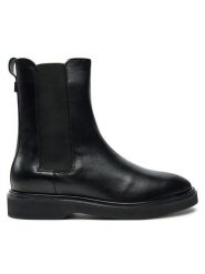 Calvin Klein Sztyblety HW0HW02180 Czarny. Czarne botki damskie Calvin Klein, ze skóry, bez obcasa, na płaskiej podeszwie, bez zapięcia. Za 809.65 zł.