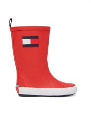 Tommy Hilfiger Kalosze Flag Rain Boot T3XC-33923-0047 S Czerwony. Czerwone kalosze dziewczęce Tommy Hilfiger, bez wzorów. Za 209.99 zł.
