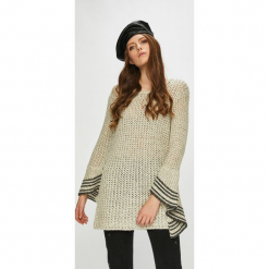 Silvian Heach - Sweter. Szare swetry damskie Silvian Heach, z dzianiny, z włoskim kołnierzykiem. Za 629.90 zł.