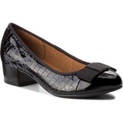 Półbuty CAPRICE - 9-22303-21 Blk Croco Comb 041. Czarne półbuty damskie Caprice, z lakierowanej skóry. W wyprzedaży za 219.00 zł.