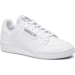 Buty adidas - Continental 80 J EE8383 Ftwwht/Ftwwht/Greone. Białe półbuty dziewczęce Adidas, bez wzorów, z materiału, bez zapięcia. Za 269.00 zł.