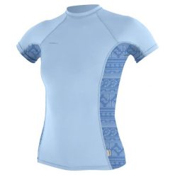Damska koszulka typu rashguard O'Neill Hyperfreak. Niebieskie t-shirty damskie O'Neill, m, bez wzorów, z materiału, bez kołnierzyka. Za 216.50 zł.