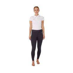 Damskie zimowe legginsy jeździeckie z kieszenią na telefon Horze Active. Niebieskie legginsy damskie HORZE, s, bez wzorów, z elastanu. Za 212.50 zł.
