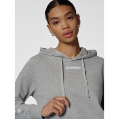 Bluza damska z kapturem Hummel Elemental. Szare bluzy damskie Hummel, bez wzorów, z kapturem, na fitness i siłownię. Za 170.00 zł.