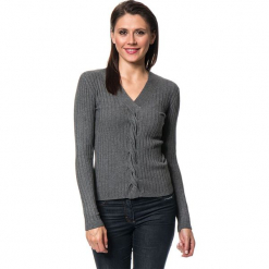 Sweter w kolorze antracytowym. Szare swetry damskie Assuili, z kaszmiru. W wyprzedaży za 113.95 zł.