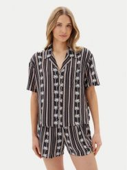 Volcom Koszula Sun Stunner B0412500 Czarny Boxy Fit. Czarne bluzki damskie Volcom, xs, bez wzorów, z wiskozy, bez kołnierzyka, bez ramiączek. Za 159.99 zł.