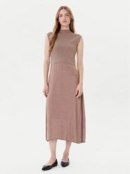 BOSS Sukienka codzienna Ferdolini 50542873 Beżowy Regular Fit. Brązowe sukienki damskie Boss, na co dzień, xl, bez wzorów, z syntetyku, bez kołnierzyka, bez ramiączek, proste. Za 919.99 zł.