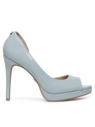 Nine West Szpilki WFA2733-1 Błękitny. Niebieskie szpilki damskie Nine West, bez wzorów, z syntetyku, bez obcasa, bez zapięcia. Za 131.99 zł.