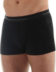 Brubeck Bokserki męskie Comfort Wool Merino czarne r. L (BX10430). Czarne bokserki męskie Brubeck, l, bez wzorów. Za 98.14 zł.